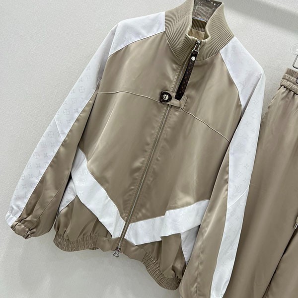 ルイヴィトン カラーブロックジップアップジャケット 激安 上下セット vuo81259